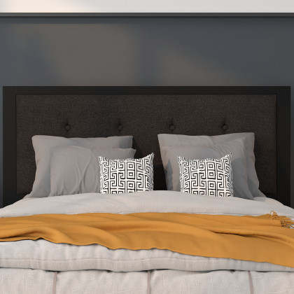 BLNK Bristol Fabric Tufted Upholstered Headboard - Black, Full Size
