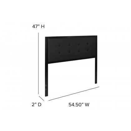 BLNK Bristol Fabric Tufted Upholstered Headboard - Black, Full Size