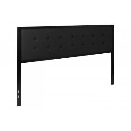 BLNK Bristol Fabric Tufted Upholstered Headboard - Black, King Size