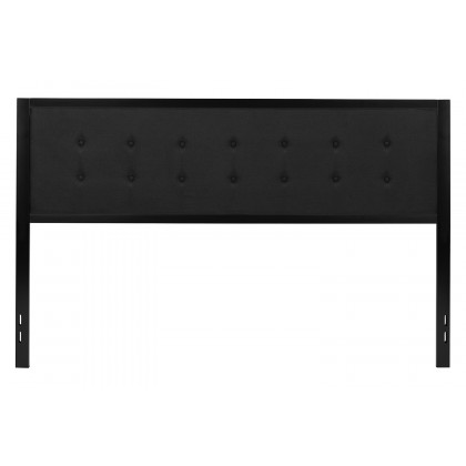 BLNK Bristol Fabric Tufted Upholstered Headboard - Black, King Size