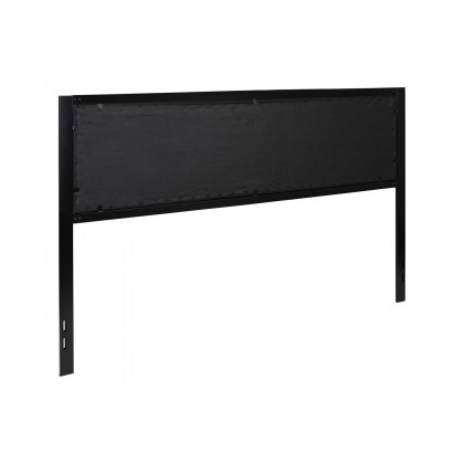 BLNK Bristol Fabric Tufted Upholstered Headboard - Black, King Size