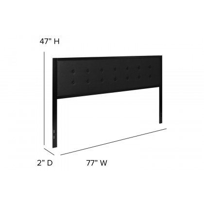 BLNK Bristol Fabric Tufted Upholstered Headboard - Black, King Size