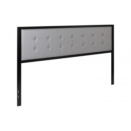BLNK Bristol Fabric Tufted Upholstered Headboard - Light Gray, King Size