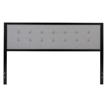 BLNK Bristol Fabric Tufted Upholstered Headboard - Light Gray, King Size