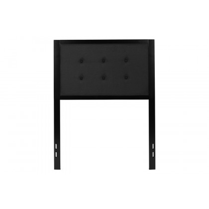 BLNK Bristol Fabric Tufted Upholstered Headboard - Black, Twin Size