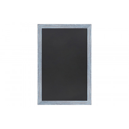 BLNK Canterbury Wall Mount Magnetic Chalkboard Sign with Eraser - Rustic Blue, 24"W x 36"H