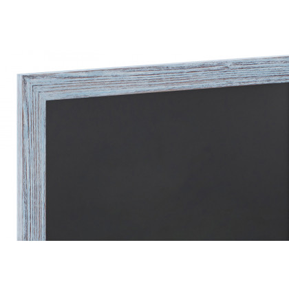 BLNK Canterbury Wall Mount Magnetic Chalkboard Sign with Eraser - Rustic Blue, 24"W x 36"H