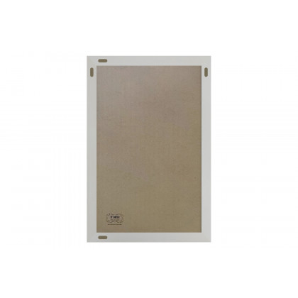 BLNK Canterbury Wall Mount Magnetic Chalkboard Sign with Eraser - White, 24"W x 36"H