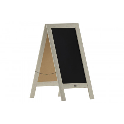 BLNK Canterbury Vintage Wooden A-Frame Magnetic Indoor-Outdoor Chalkboard Sign - White