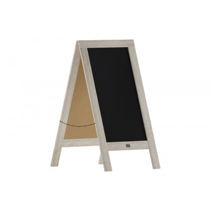 BLNK Canterbury Wooden Indoor-Outdoor A-Frame Magnetic Chalkboard Sign Set with 8 Chalk Markers - Weathered