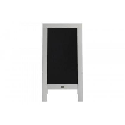 BLNK Canterbury Wooden Indoor-Outdoor A-Frame Magnetic Chalkboard Sign Set with 8 Chalk Markers - White