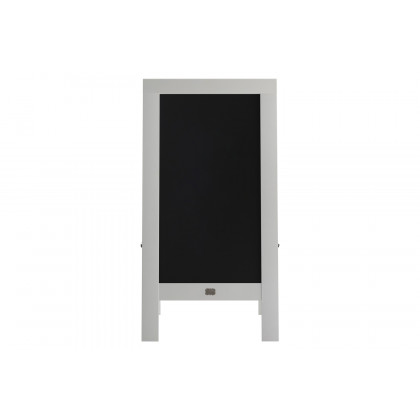 BLNK Canterbury Wooden Indoor-Outdoor A-Frame Magnetic Chalkboard Sign Set with 8 Chalk Markers - White
