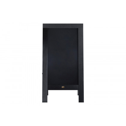 BLNK Canterbury Wooden Indoor-Outdoor A-Frame Magnetic Chalkboard Sign Set with 8 Chalk Markers - Black