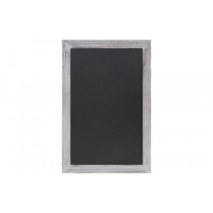 BLNK Canterbury Wall Mount Magnetic Chalkboard Sign with Eraser - Whitewashed, 20"W x 30"H