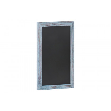 BLNK Canterbury Wall Mount Magnetic Chalkboard Sign with Eraser - Rustic Blue, 11"W x 17"H