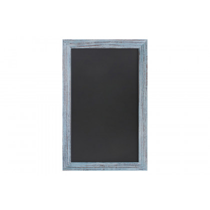 BLNK Canterbury Wall Mount Magnetic Chalkboard Sign with Eraser - Rustic Blue, 11"W x 17"H