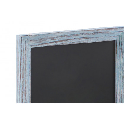 BLNK Canterbury Wall Mount Magnetic Chalkboard Sign with Eraser - Rustic Blue, 11"W x 17"H
