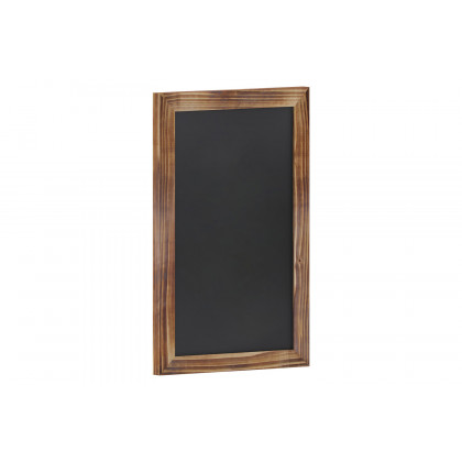 BLNK Canterbury Wall Mount Magnetic Chalkboard Sign with Eraser - Torched Wood, 11"W x 17"H