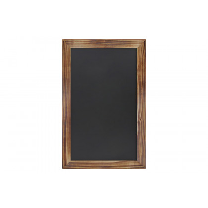 BLNK Canterbury Wall Mount Magnetic Chalkboard Sign with Eraser - Torched Wood, 11"W x 17"H