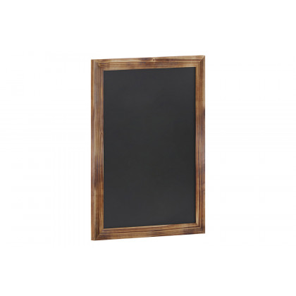 BLNK Canterbury Wall Mount Magnetic Chalkboard Sign with Eraser - Torched Wood, 18"W x 24"H