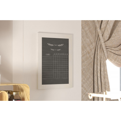 BLNK Canterbury Wall Mount Magnetic Chalkboard Sign with Eraser - White, 18"W x 24"H
