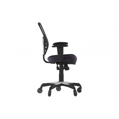 BLNK Nicholas Mid-Back Mesh Multifunction Executive Swivel Ergonomic Office Chair with Adjustable Arms and Transparent Roller Wheels - Dark Gray