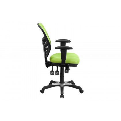 BLNK Nicholas Mid-Back Mesh Multifunction Executive Swivel Ergonomic Office Chair with Adjustable Arms - Green