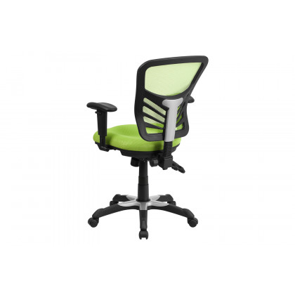 BLNK Nicholas Mid-Back Mesh Multifunction Executive Swivel Ergonomic Office Chair with Adjustable Arms - Green