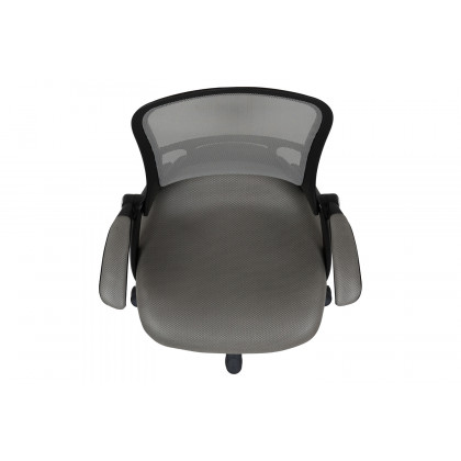 BLNK Porter High-Back Mesh Ergonomic Swivel Office Chair with Black Frame and Flip-up Arms - Light Gray