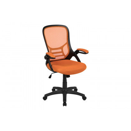BLNK - Porter High-Back Mesh Ergonomic Swivel Office Chair with Black Frame and Flip-up Arms