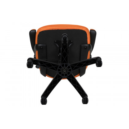 BLNK Porter High-Back Mesh Ergonomic Swivel Office Chair with Black Frame and Flip-up Arms - Orange