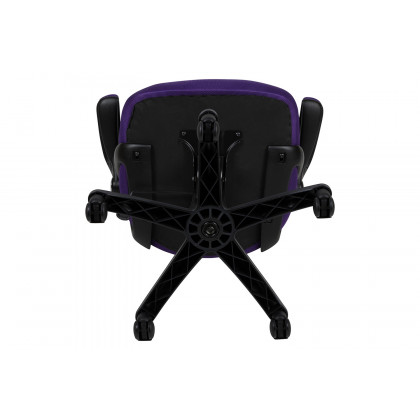 BLNK Porter High-Back Mesh Ergonomic Swivel Office Chair with Black Frame and Flip-up Arms - Purple