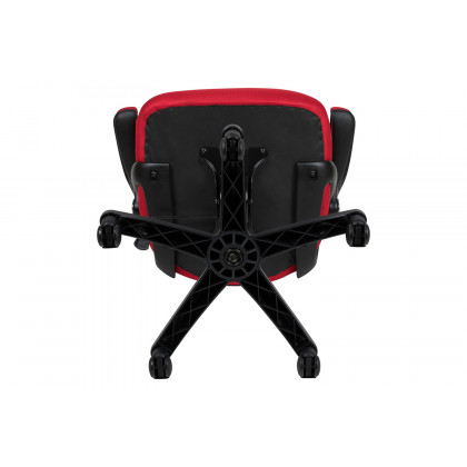 BLNK Porter High-Back Mesh Ergonomic Swivel Office Chair with Black Frame and Flip-up Arms - Red