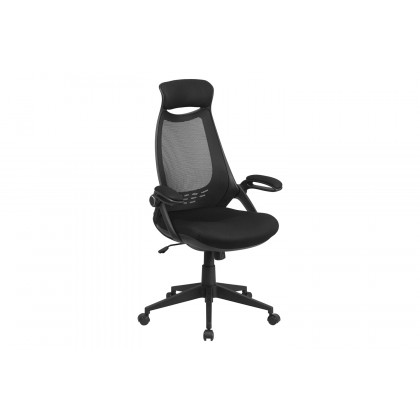 BLNK - Ivan High-Back Mesh Executive Swivel Office Chair with Flip-Up Arms