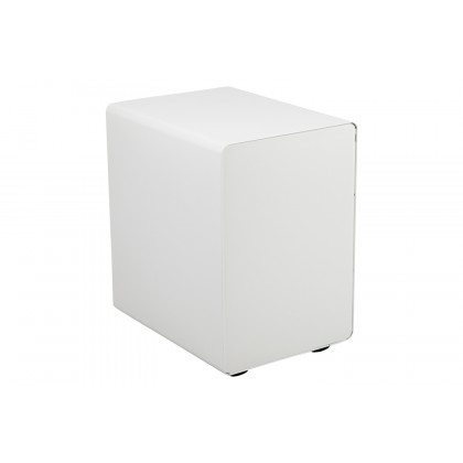 BLNK Wren Ergonomic 3-Drawer Mobile Locking Filing Cabinet with Anti-Tilt Mechanism and Letter-Legal Drawer - White