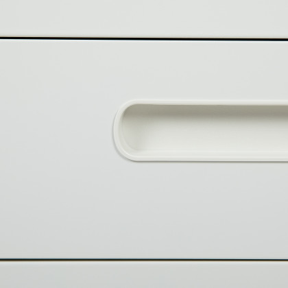 BLNK Wren Ergonomic 3-Drawer Mobile Locking Filing Cabinet with Anti-Tilt Mechanism and Letter-Legal Drawer - White