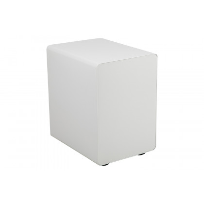 BLNK Wren Ergonomic 3-Drawer Mobile Locking Filing Cabinet with Anti-Tilt Mechanism and Letter-Legal Drawer - White/Charcoal