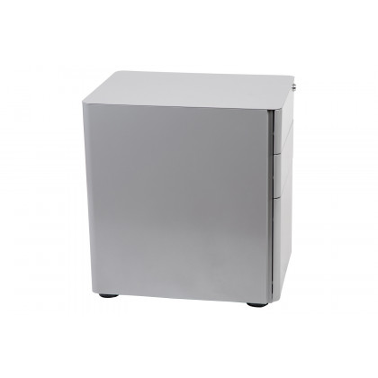 BLNK Warner 3-Drawer Mobile Locking Filing Cabinet with Anti-Tilt Mechanism and Letter-Legal Drawer - Gray
