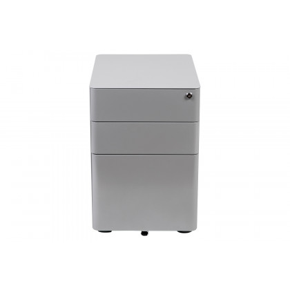 BLNK Warner 3-Drawer Mobile Locking Filing Cabinet with Anti-Tilt Mechanism and Letter-Legal Drawer - Gray