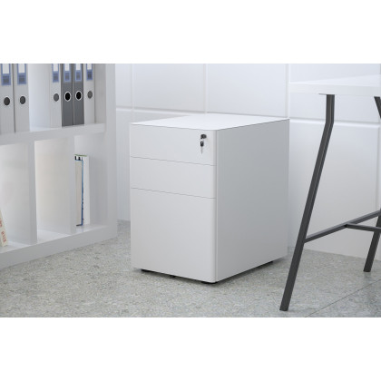 BLNK - Warner 3-Drawer Mobile Locking Filing Cabinet with Anti-Tilt Mechanism and Letter-Legal Drawer