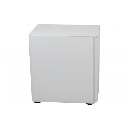 BLNK Warner 3-Drawer Mobile Locking Filing Cabinet with Anti-Tilt Mechanism and Letter-Legal Drawer - White