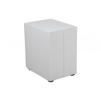 BLNK Warner 3-Drawer Mobile Locking Filing Cabinet with Anti-Tilt Mechanism and Letter-Legal Drawer - White