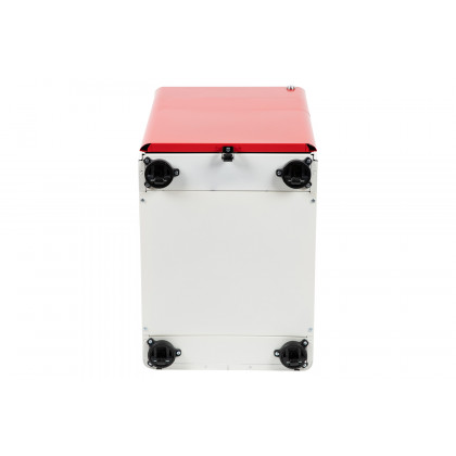 BLNK Warner 3-Drawer Mobile Locking Filing Cabinet with Anti-Tilt Mechanism and Letter-Legal Drawer - White/Red