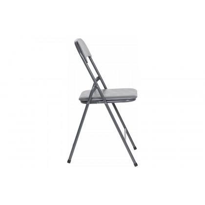 BLNK Madison Folding Card Table and Chair Set 5 Piece - Gray