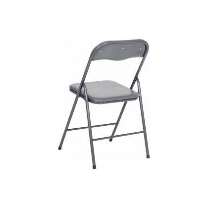 BLNK Madison Folding Card Table and Chair Set 5 Piece - Gray