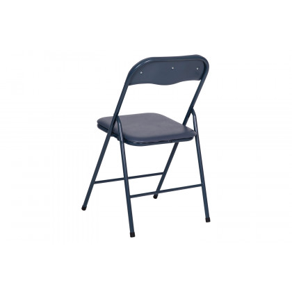 BLNK Madison Folding Card Table and Chair Set 5 Piece - Navy