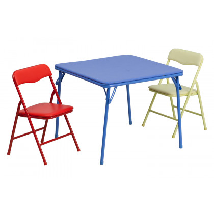 BLNK Mindy Kids Folding Table and Chair Set 3 Piece - Colorful