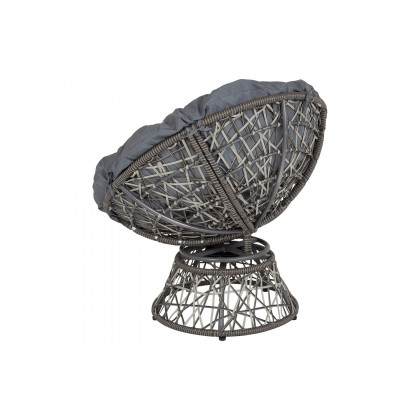 BLNK - Bowie Comfort Series Swivel Patio Chair with Dark Gray Cushion
