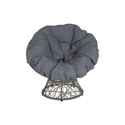 BLNK - Bowie Comfort Series Swivel Patio Chair with Dark Gray Cushion