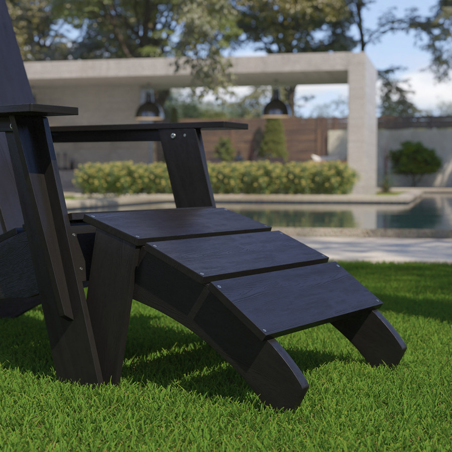BLNK - Sawyer Commercial All-Weather Poly Resin Wood Adirondack Ottoman Foot Rest